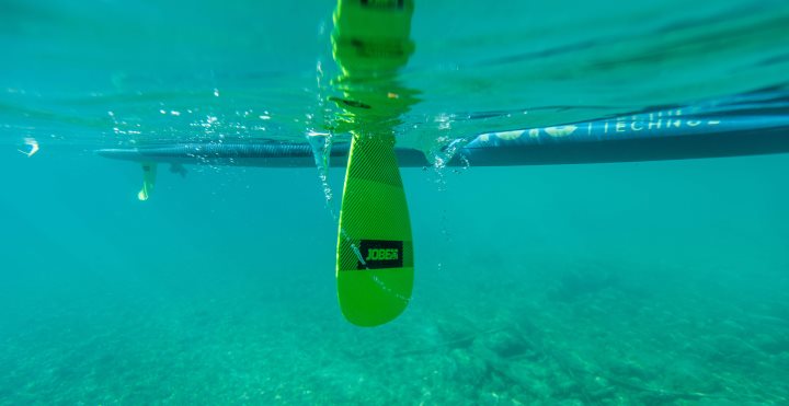 Весло Jobe за SUP од стаклени влакна (Fiberglass) 3 парчиња  лајм зелено