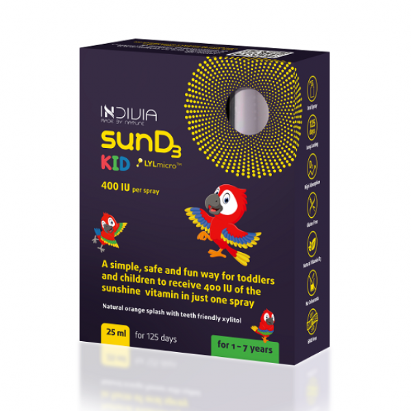 Indivia Sun D3 Kid 400iu – спреј, 125 дози