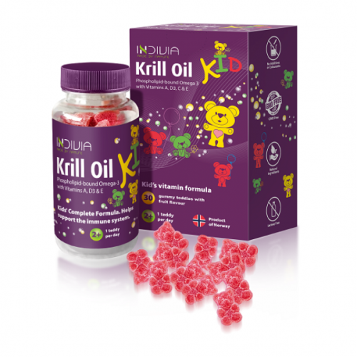 Indivia Krill Oil Kid 30 гумени мечиња