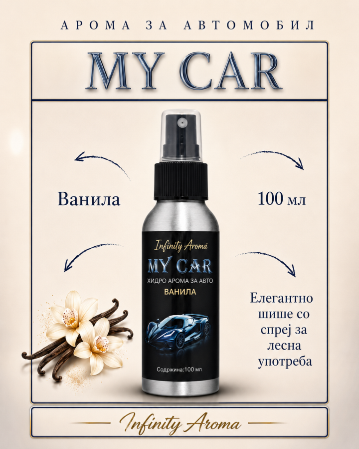 MY CAR ВАНИЛА - АРОМАТИЗЕР ЗА АВТОМОБИЛ 100 мл