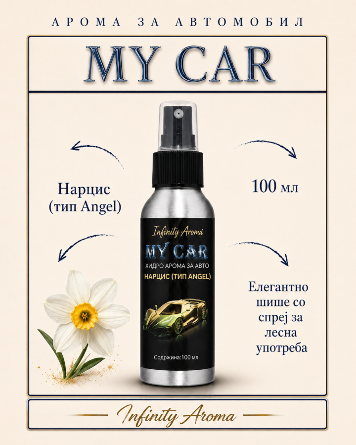 MY CAR НАРЦИС - АРОМАТИЗЕР ЗА АВТОМОБИЛ 100 мл