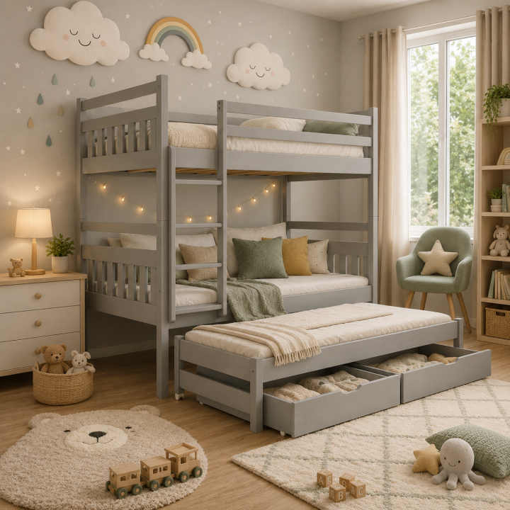 Tommy - a bunk bed with an additional pull-out bed.