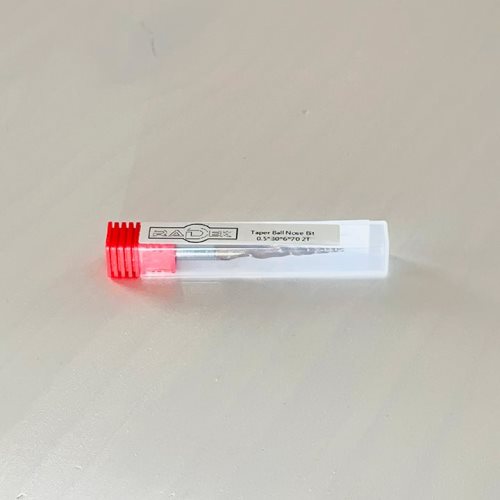 SPIRALNO KONUSNO KARBIDNO GLODALO SA KUGLASTIM VRHOM I ZAŠTITNIM PREMAZOM (0.5×30×6×70 2T)