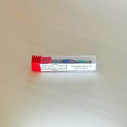 СПИРАЛНО КАРБИДНО ГЛОДАЛО СО 1 СЕЧИЛО И ЗАШТИТНА ОБЛОГА (8*8*25*65 1T)