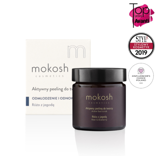 Активен пилинг за лице со роза и бобинки