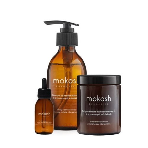 Сет за нега на сува и оштетена коса од зелен чај