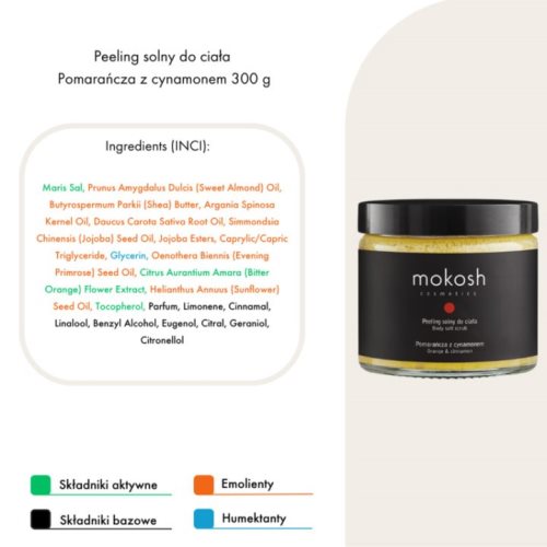 Пилинг со сол од Мртво море со ориентален мирис на портокал и цимет