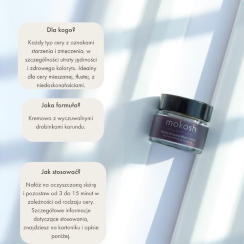 Активен пилинг за лице со роза и бобинки | Mokosh