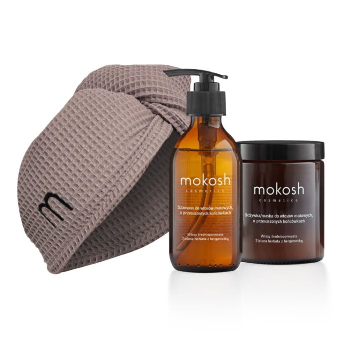 Сет за нега на оштетена коса со суви врвови – Зелен чај со бергамот