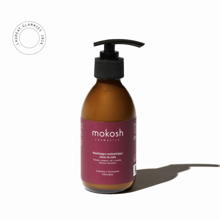 Хидратантен и осветлувачки лосион за тело со цреша и амбра, ефект на сјај, 200 ml