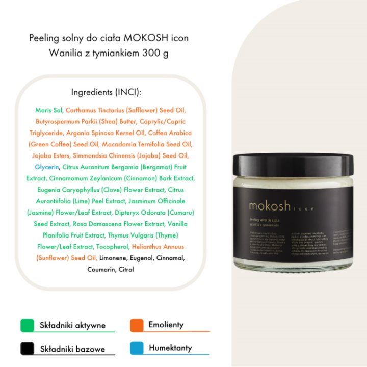 Мокош Икона солен пилинг за тело со ванила и мајчина душица