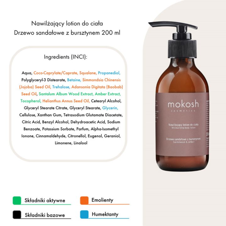 Хидратантен лосион за тело со сандалово дрво и амбра 200 ml