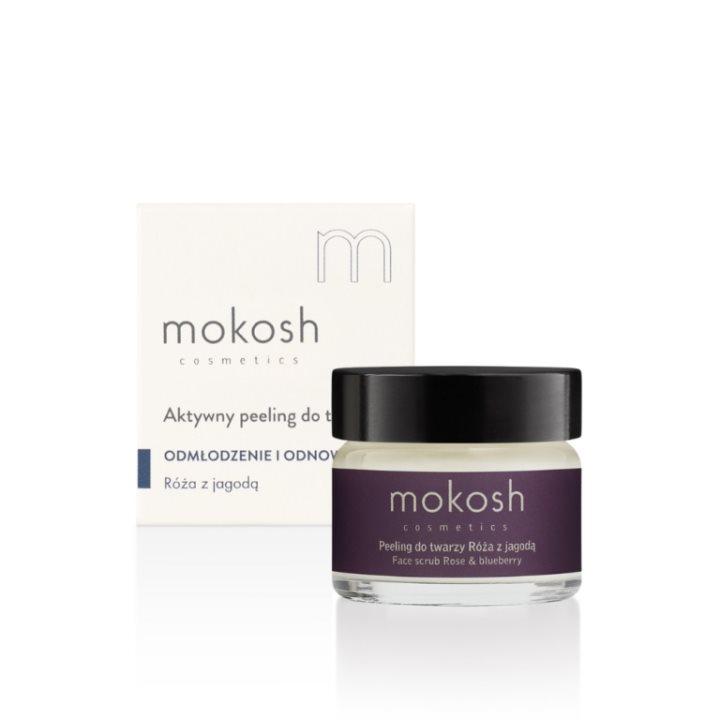 Активен пилинг за лице со роза и бобинки | Mokosh