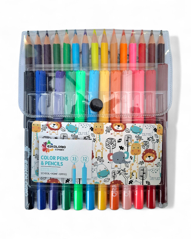 ДРВЕНИ И ФЛОМАСТЕРИ СЕТ ЕСКОЛОРИО 1/12