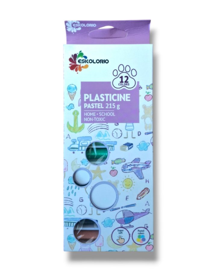 ПЛАСТЕЛИН ПАСТЕЛ 1/12 215ГР. ЕСКОЛОРИО