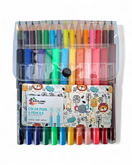 ДРВЕНИ И ФЛОМАСТЕРИ СЕТ ЕСКОЛОРИО 1/12