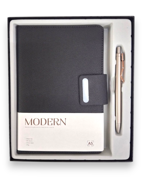 РОКОВНИК А5 СО ПЕНКАЛО СИВ